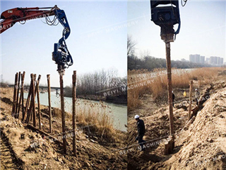 打樁機防汛救災案例