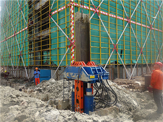 H型鋼拔樁機工地建設案例